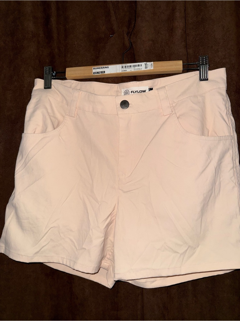 Flylow Women's Pale Pink High-Waist Shorts